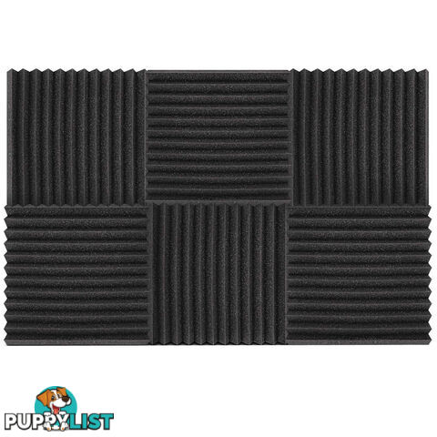 Set of 20 Studio Wedge Acoustic Foam Black 30 x 30cm