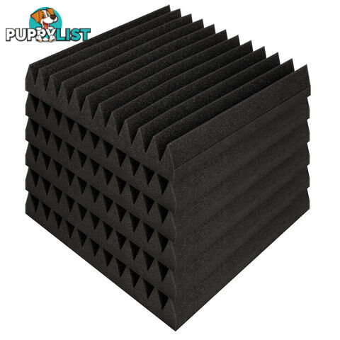 Set of 20 Studio Wedge Acoustic Foam Black 30 x 30cm