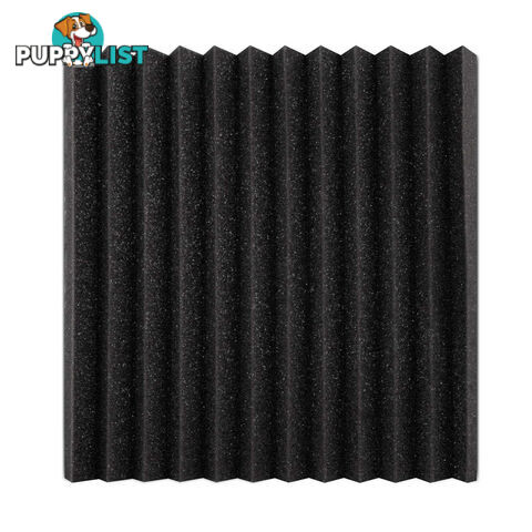 Set of 20 Studio Wedge Acoustic Foam Black 30 x 30cm