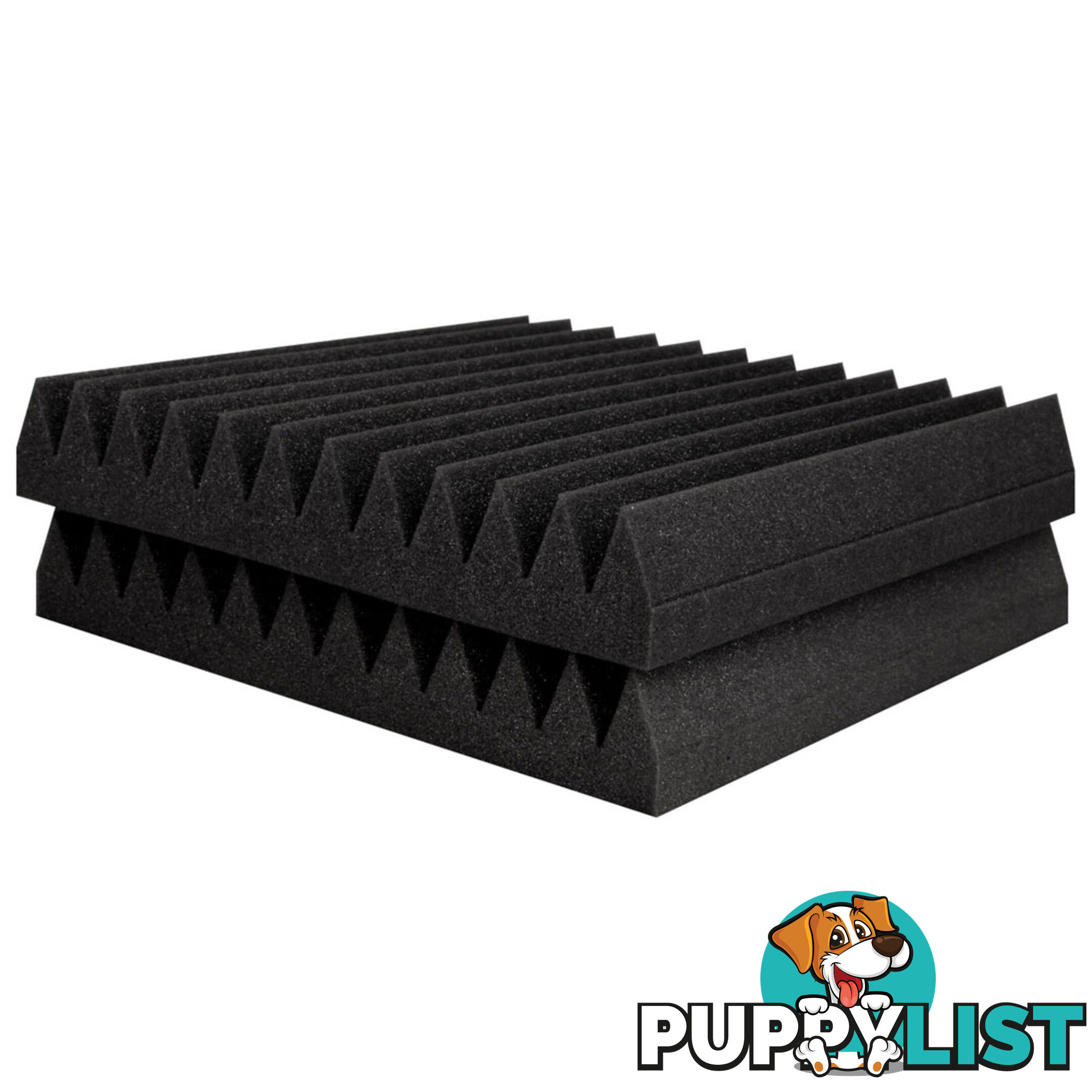 Set of 20 Studio Wedge Acoustic Foam Black 30 x 30cm