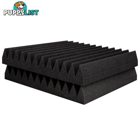 Set of 20 Studio Wedge Acoustic Foam Black 30 x 30cm