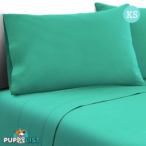 3 Piece Microfibre Sheet Set King Single_ÑÐ Aqua