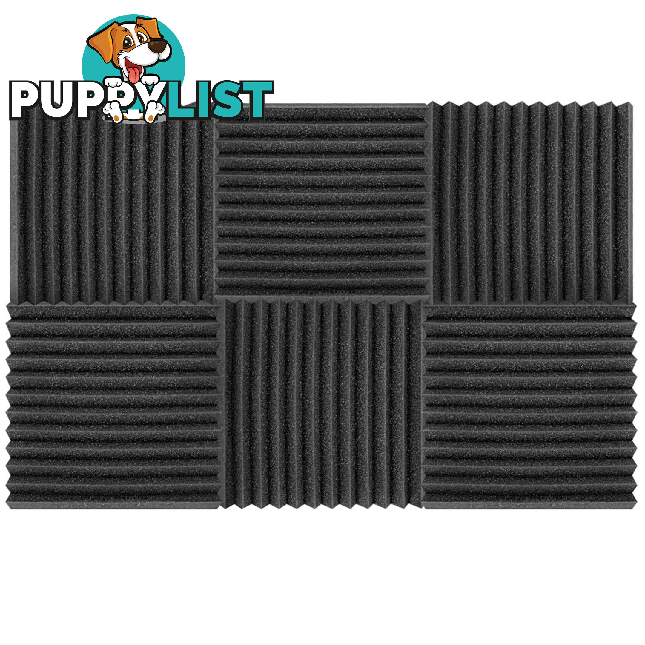 12 Teeth Wedge 30 x 30cm Acoustic Foam Panels x 40