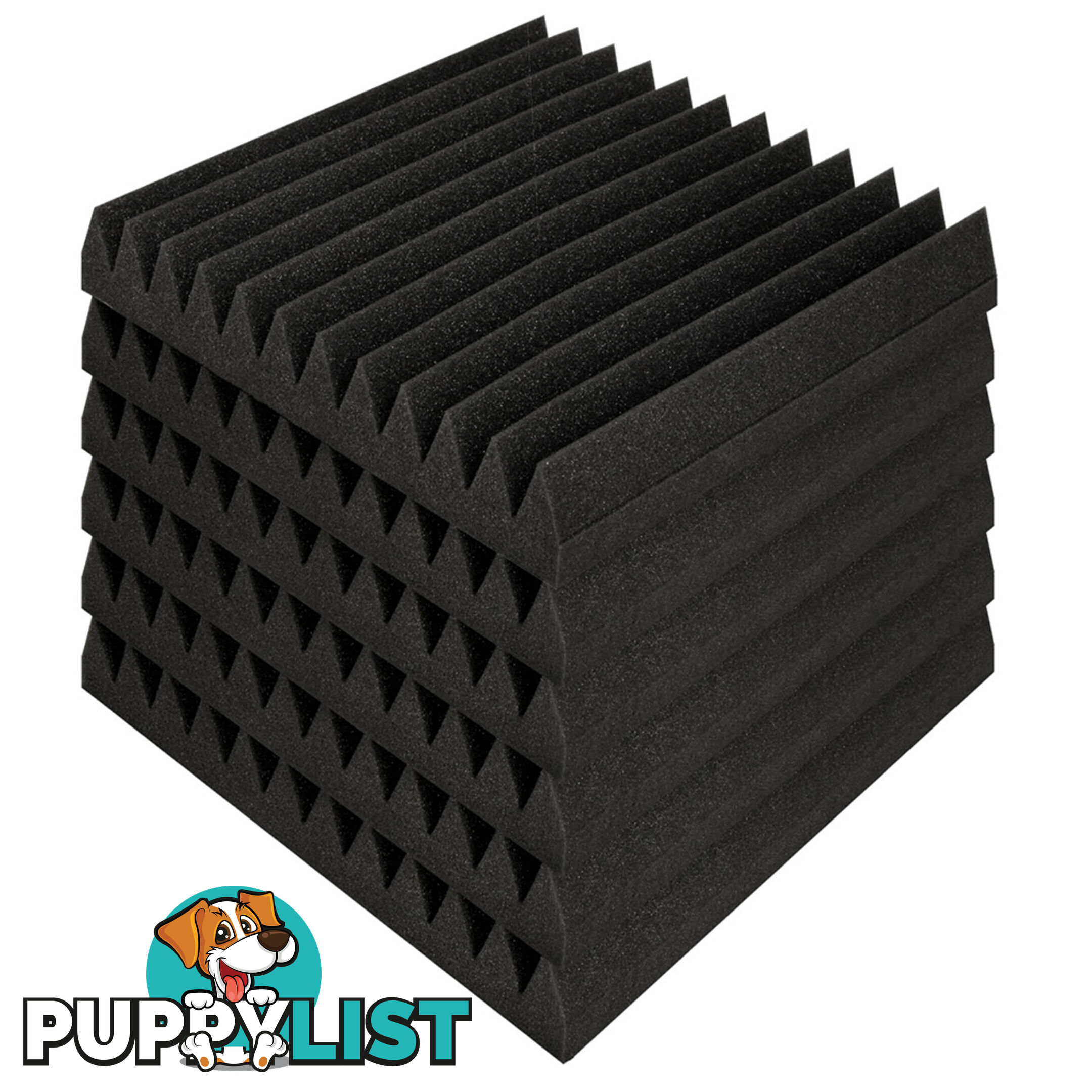 12 Teeth Wedge 30 x 30cm Acoustic Foam Panels x 40