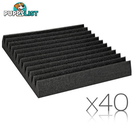 12 Teeth Wedge 30 x 30cm Acoustic Foam Panels x 40