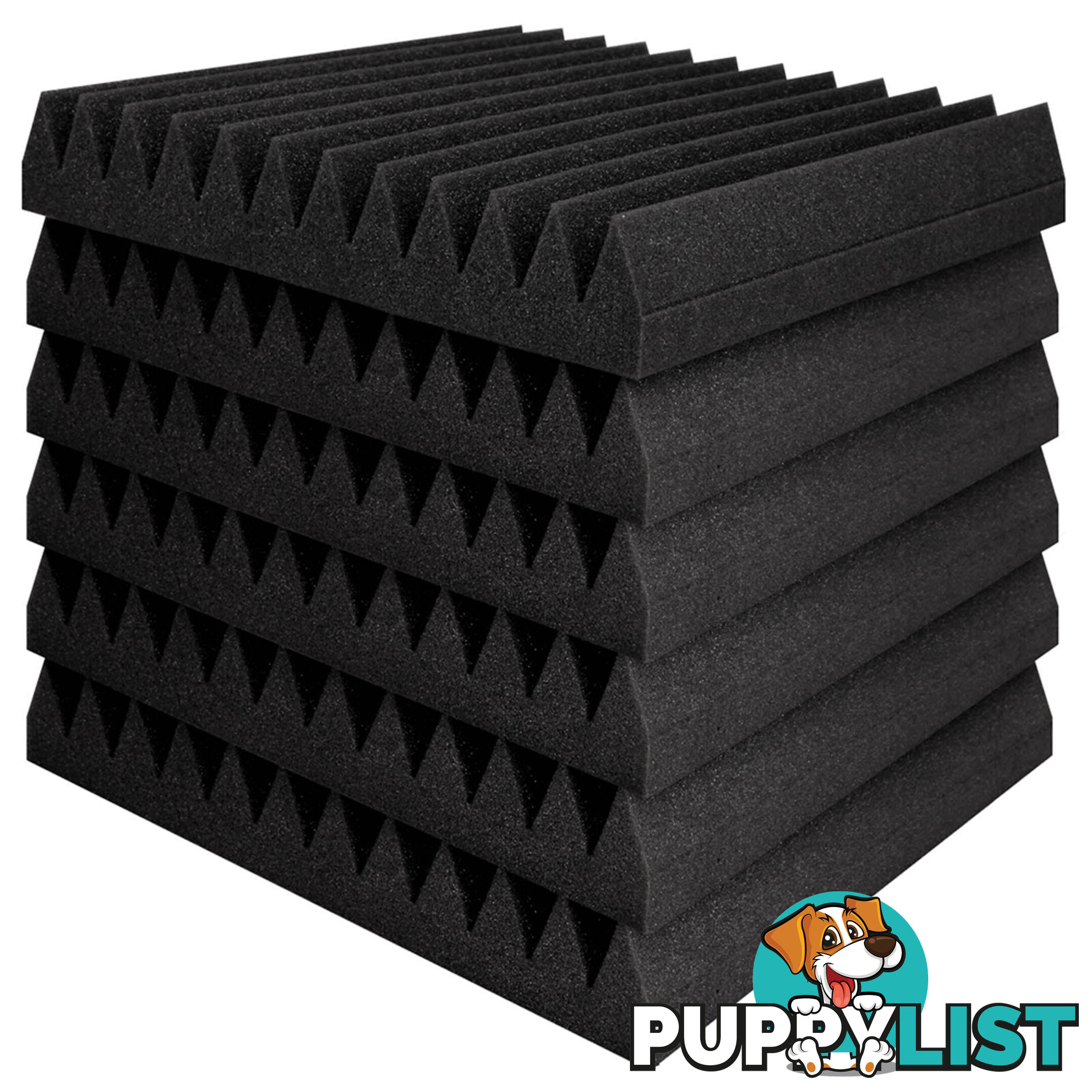 12 Teeth Wedge 30 x 30cm Acoustic Foam Panels x 40