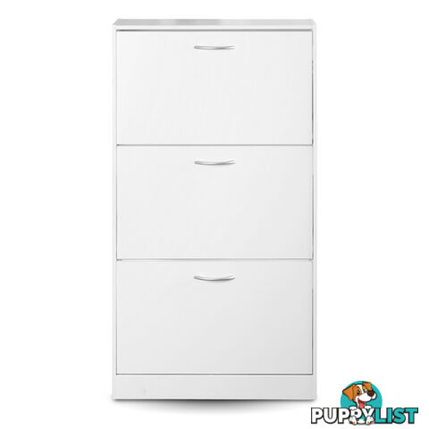 3 Drawers Chest Shoe Cabinet Storage Organizer White