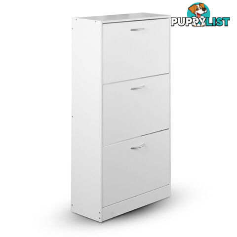 3 Drawers Chest Shoe Cabinet Storage Organizer White