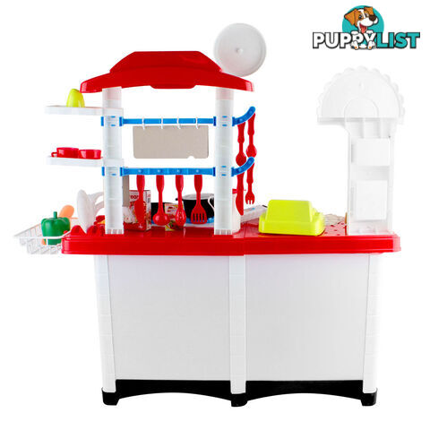 Kitchen Supermarket Pretend Play Set Red White