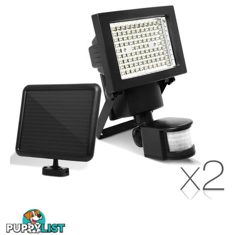 Set of 2  100 LED Solar Sensor Light