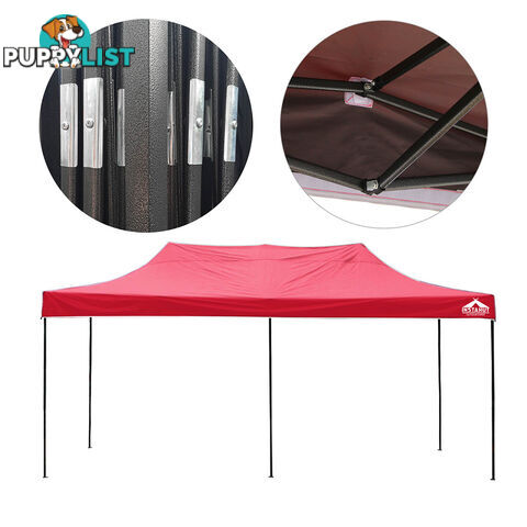 3m x 6m Pop-up Garden Outdoor Gazebo Red