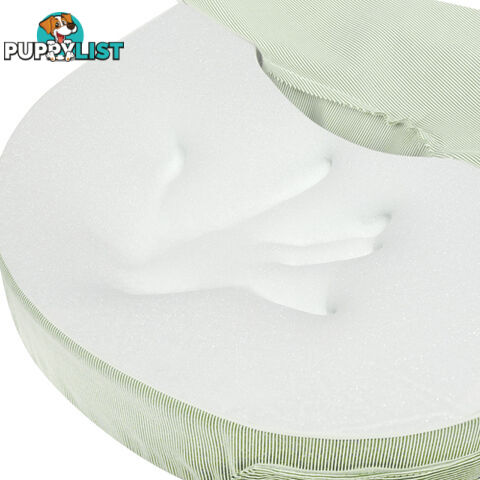 Baby Breast Feeding Support Memory Foam Pillow w/ Zip Cover Green