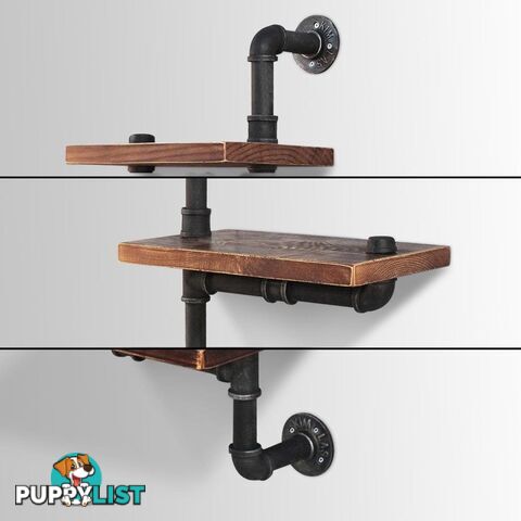 Rustic Industrial DIY Floating Pipe Shelf