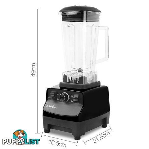 2-in-1 Food Processor & Blender 2L - Black