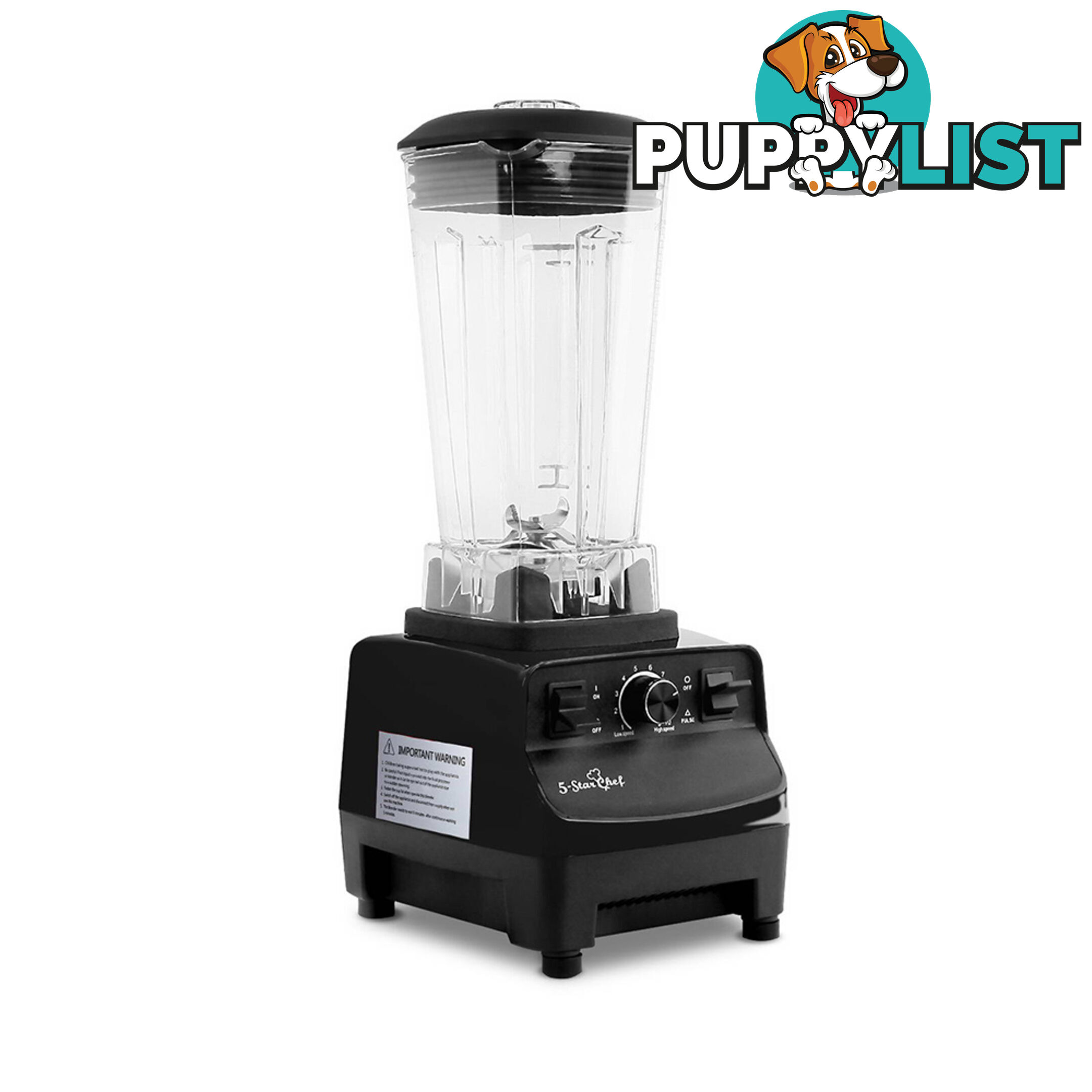 2-in-1 Food Processor & Blender 2L - Black