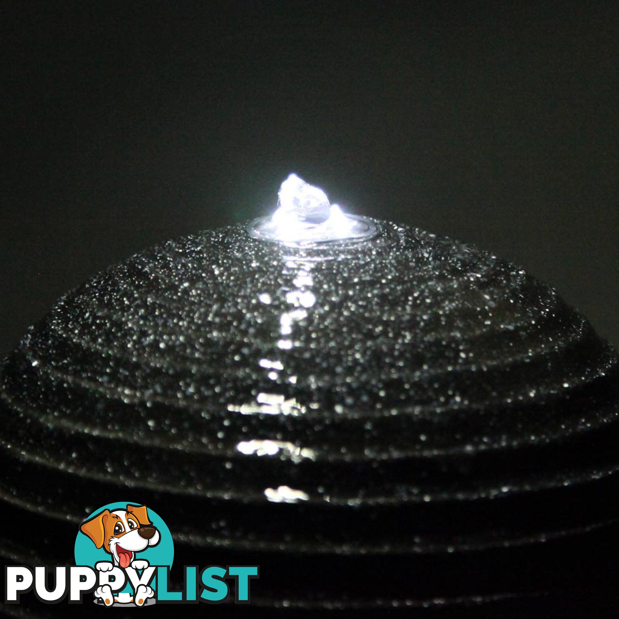 Solar Fountain Twist Design with LED Lights