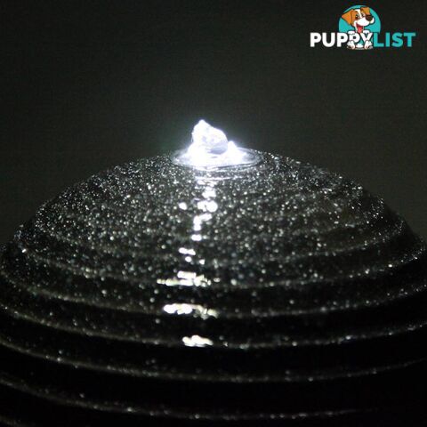 Solar Fountain Twist Design with LED Lights