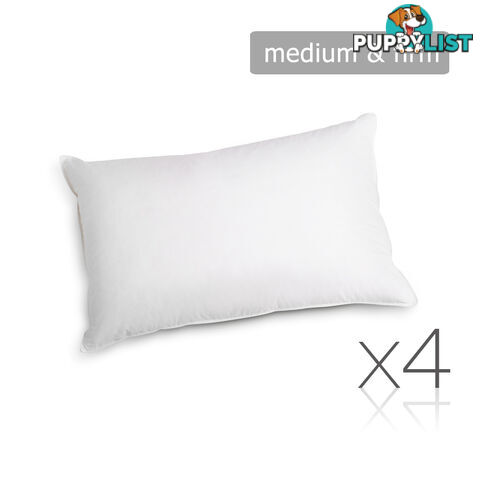 Set of 4 Pillows - 2 Firm & 2 Medium