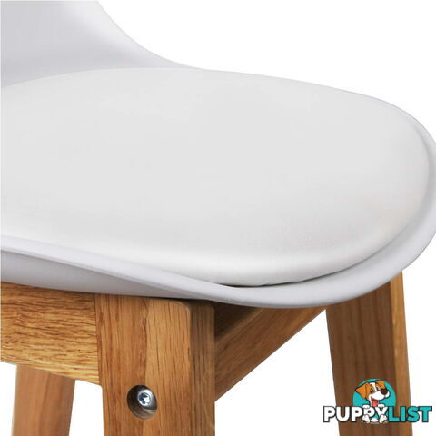 Set of 2 High Seat Back Barstools White