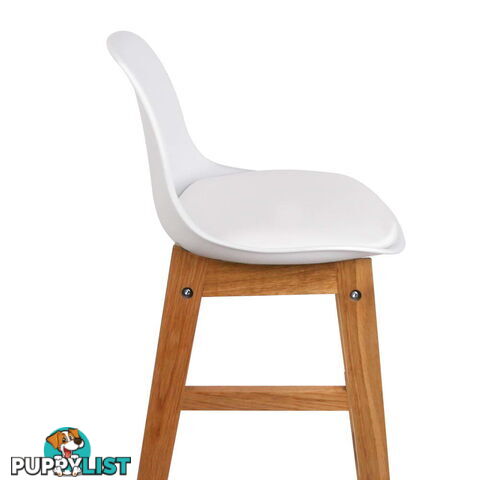 Set of 2 High Seat Back Barstools White