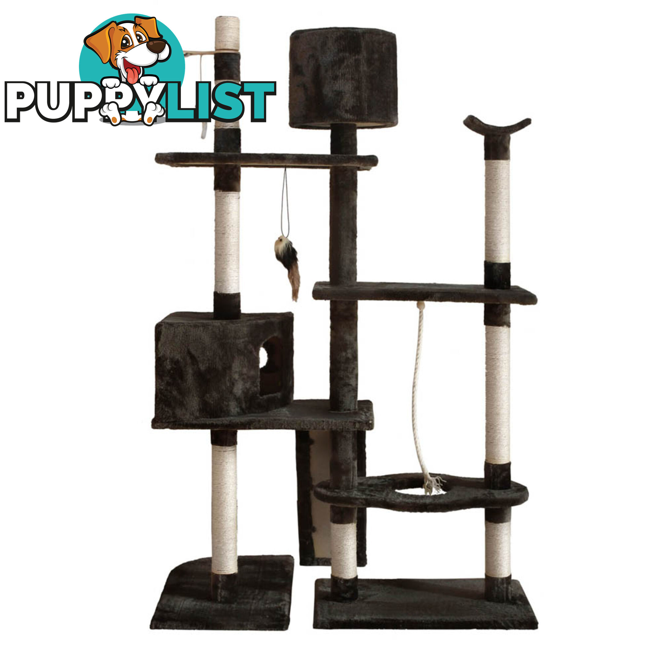 Cat Scratching Poles Post Furniture Tree 170cm Grey