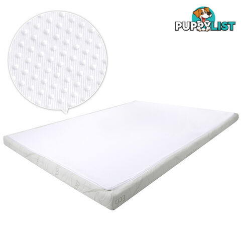 Cool Gel Memory Foam Mattress Topper w/ Bamboo Fabric Cover 8cm Queen