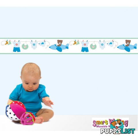 Boy's Blue Bears Wall Border Stickers - Totally Movable