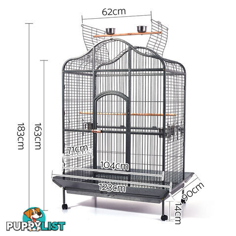 Large Bird Parrot Cage with Wheels