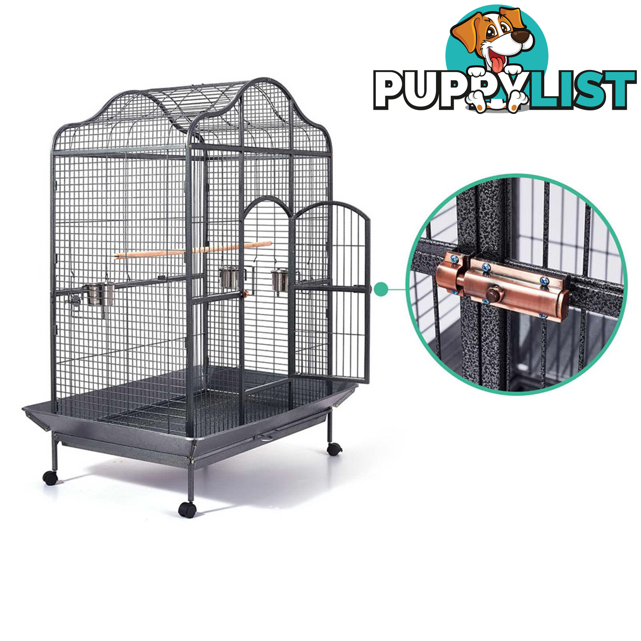 Large Bird Parrot Cage with Wheels