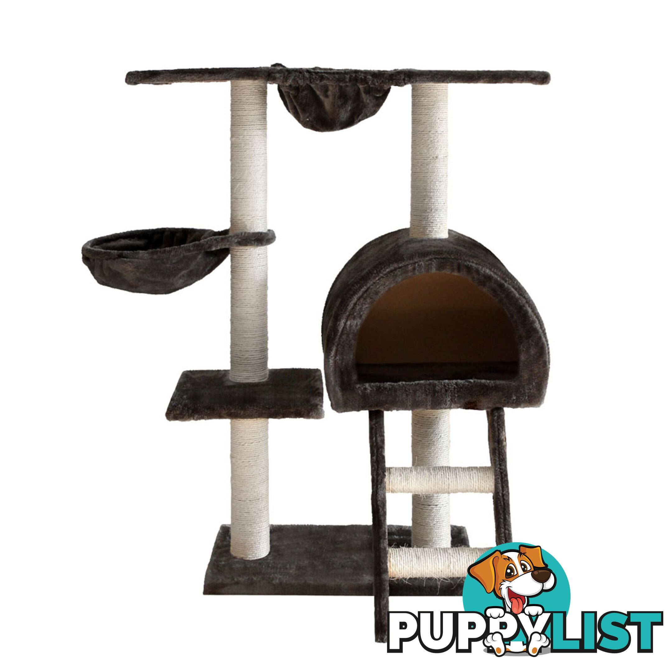 Cat Scratching Poles Post Furniture Tree 100cm Dark Grey