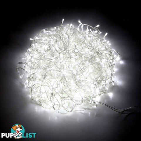 800 LED Christmas Icicle Lights White