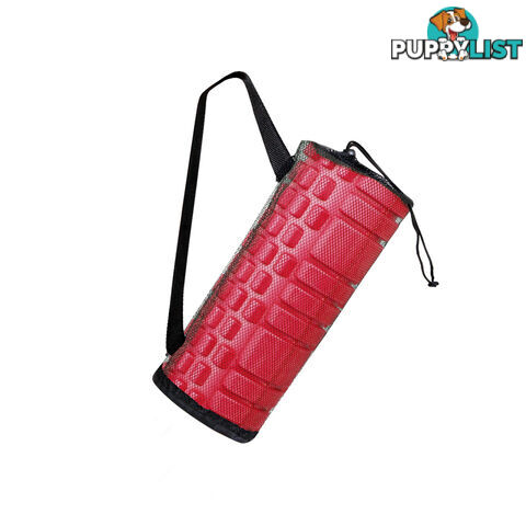 Yoga Gym Pilates EVA Grid Foam Roller Pink 33 x 14cm