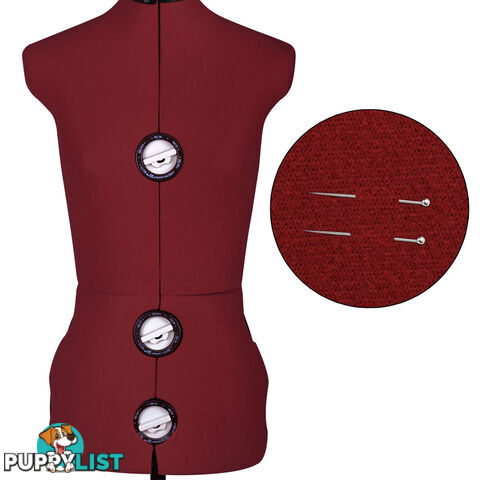 Adjustable Dressmaking Mannequin SZ8-14 - Wine