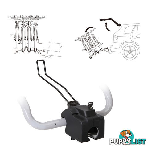 Bicycle Bike Carrier Rack  w/ Tow Ball Mount Black Silver