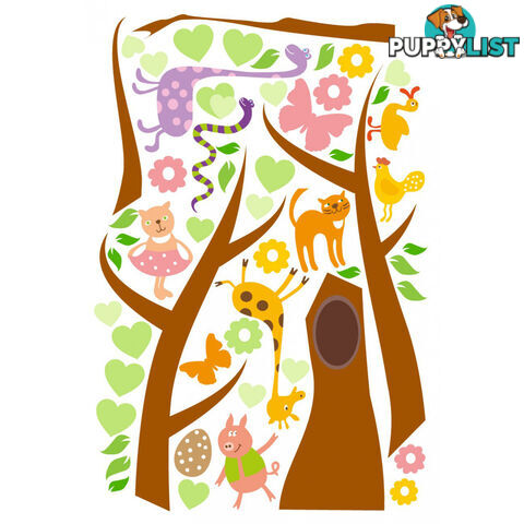 Tree with Cute Animals Wall Stickers - Totally Movable