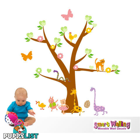 Tree with Cute Animals Wall Stickers - Totally Movable