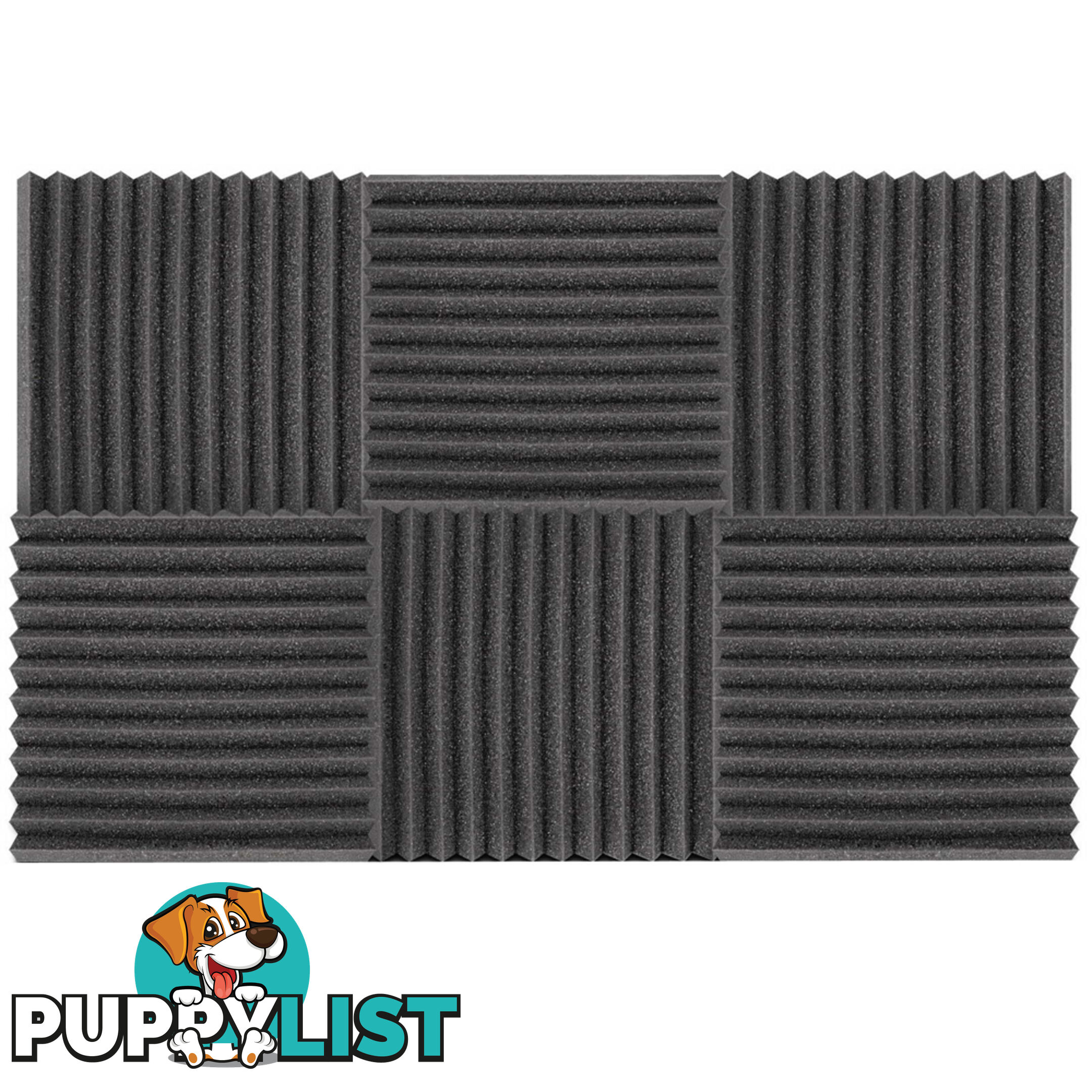 Set of 20 Studio Wedge Acoustic Foam Charcoal 30 x 30cm