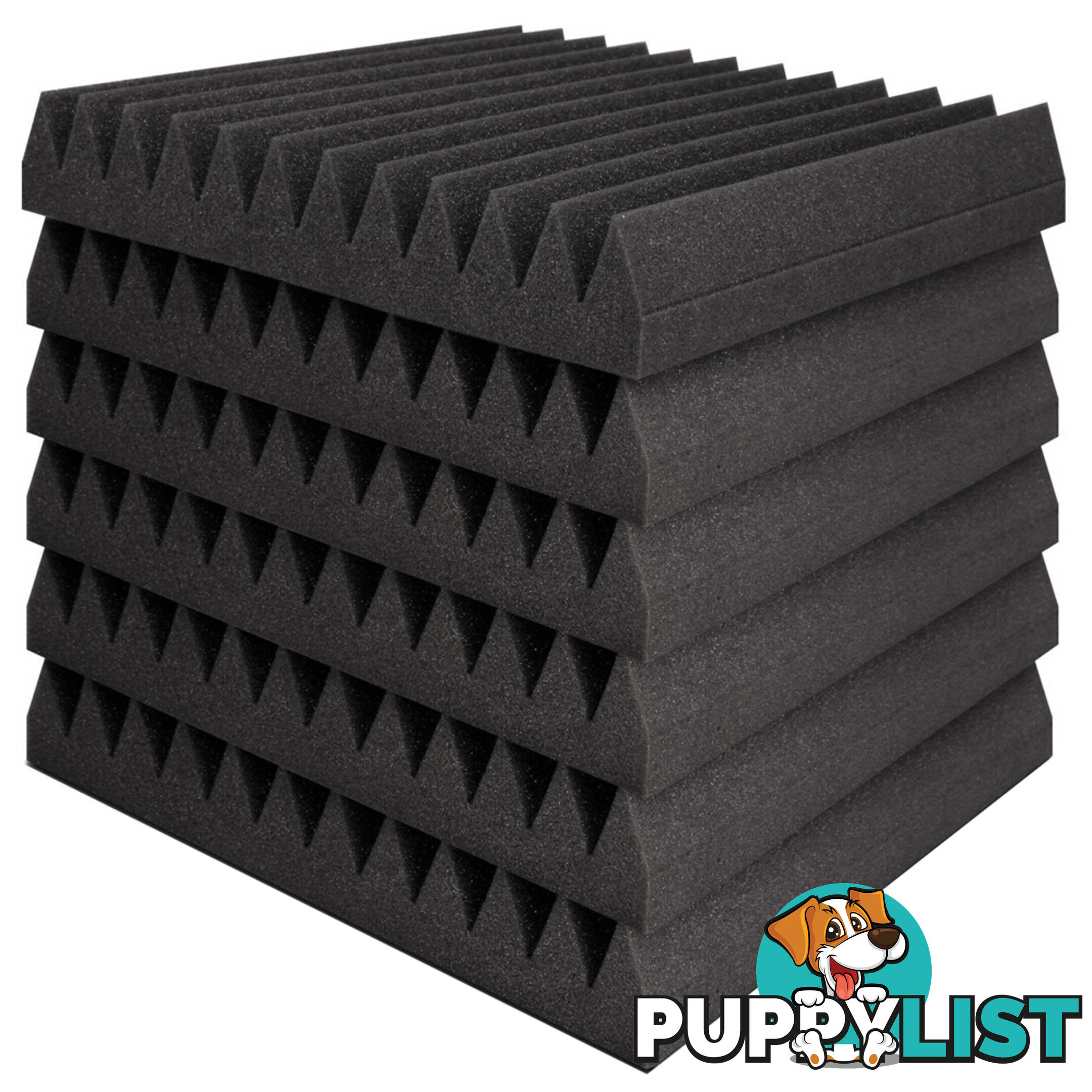 Set of 20 Studio Wedge Acoustic Foam Charcoal 30 x 30cm