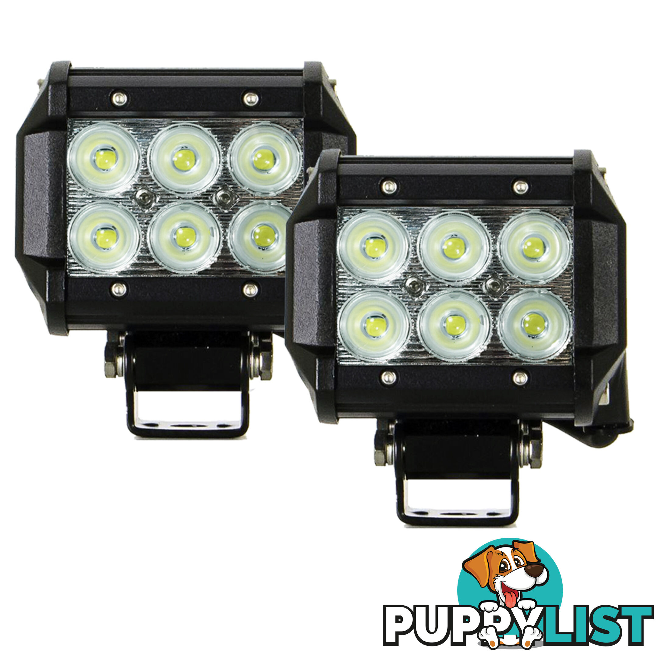 2x 4inch 30W Cree LED Light Bar Flood Work Driving Offroad Lamp Save On 42W