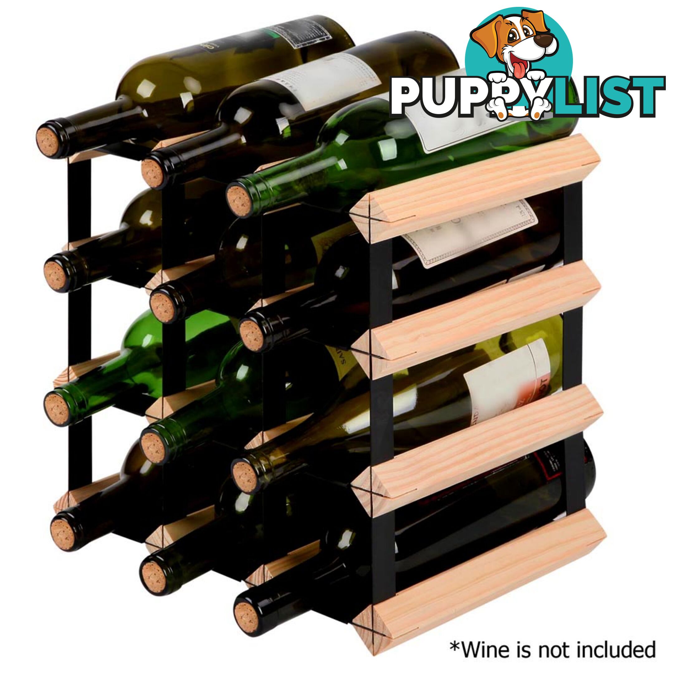 Timber Wine Rack 12 Bottles