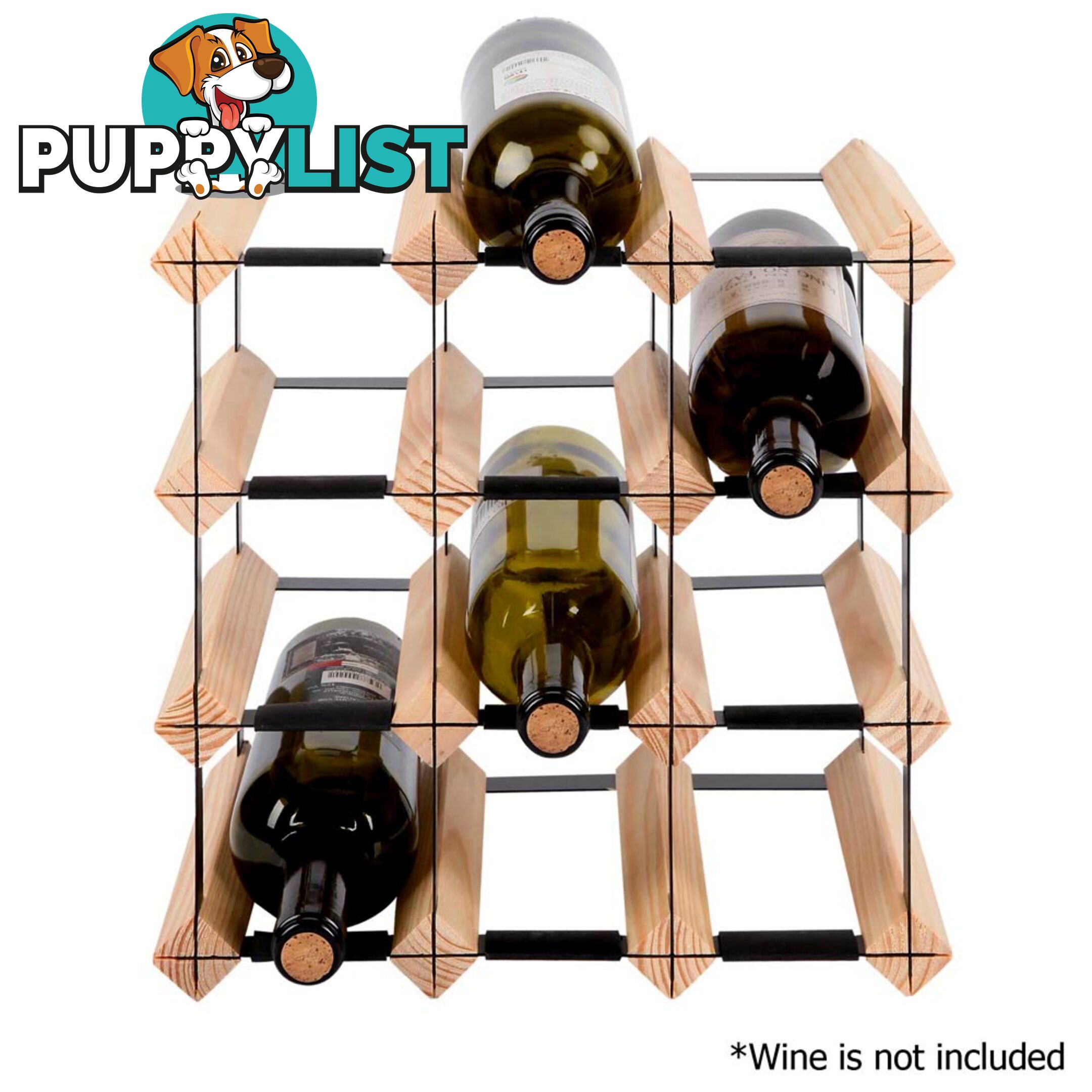 Timber Wine Rack 12 Bottles