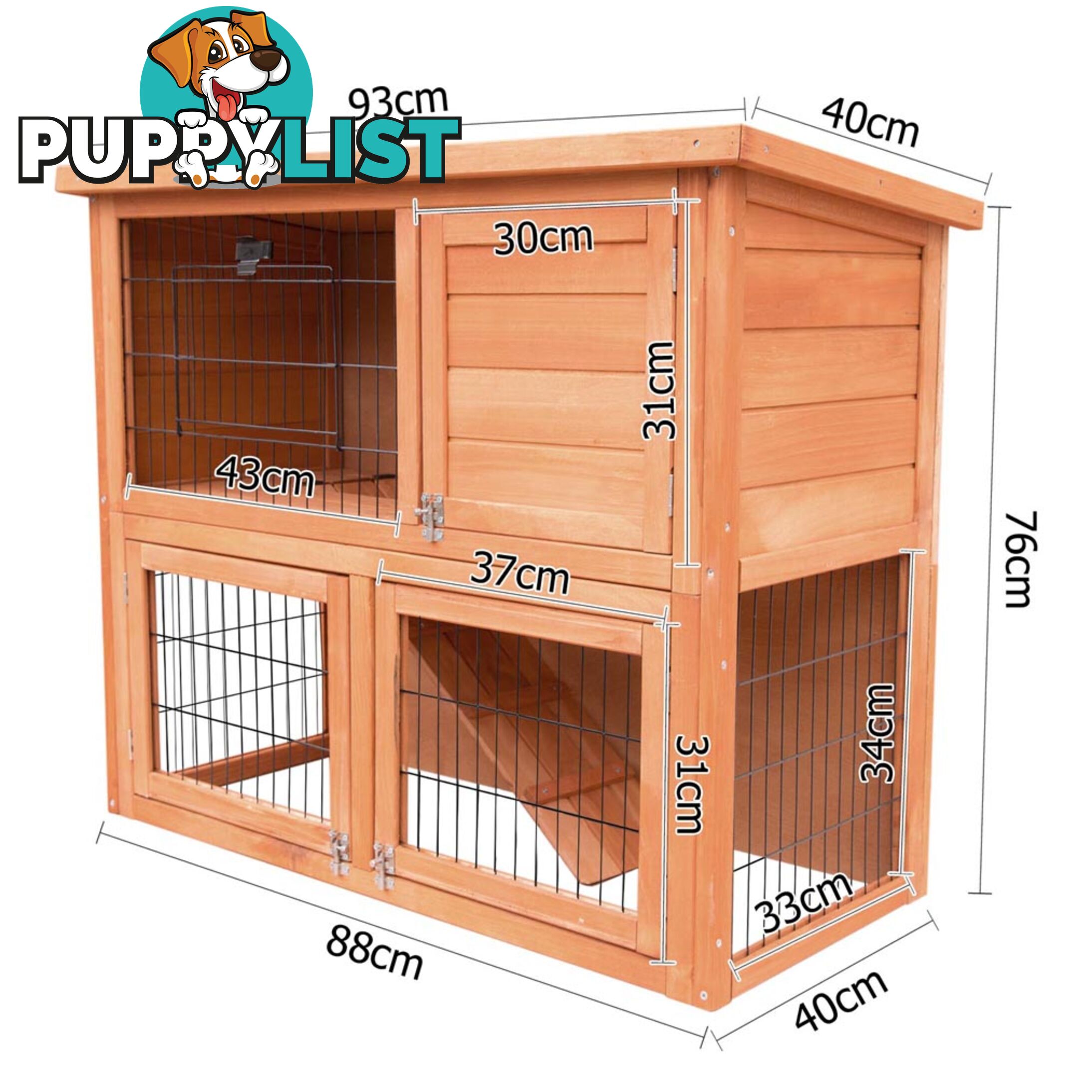 Double Storey Rabbit Hutch