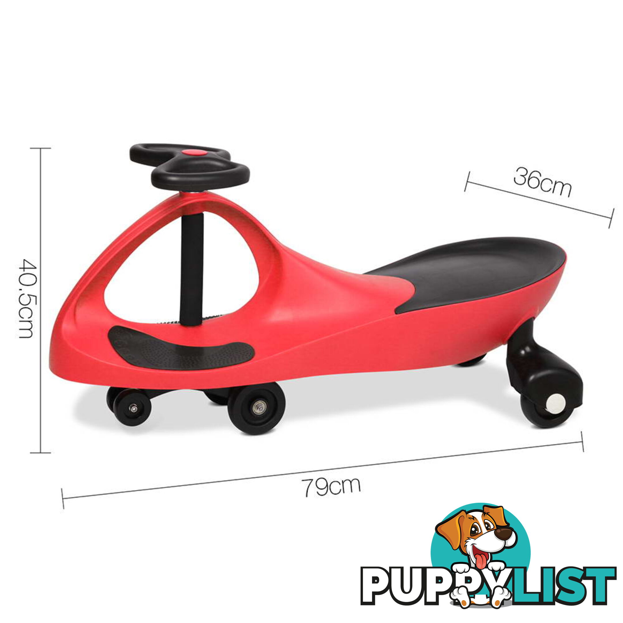 Pedal Free Swing Car - Red