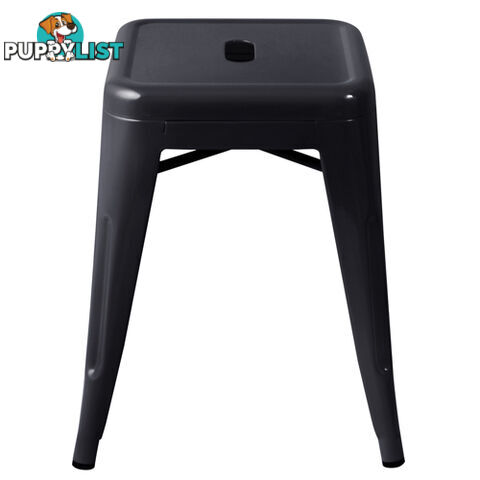 Set of 4 Replica Tolix Kitchen Bar Stool 46cm Black