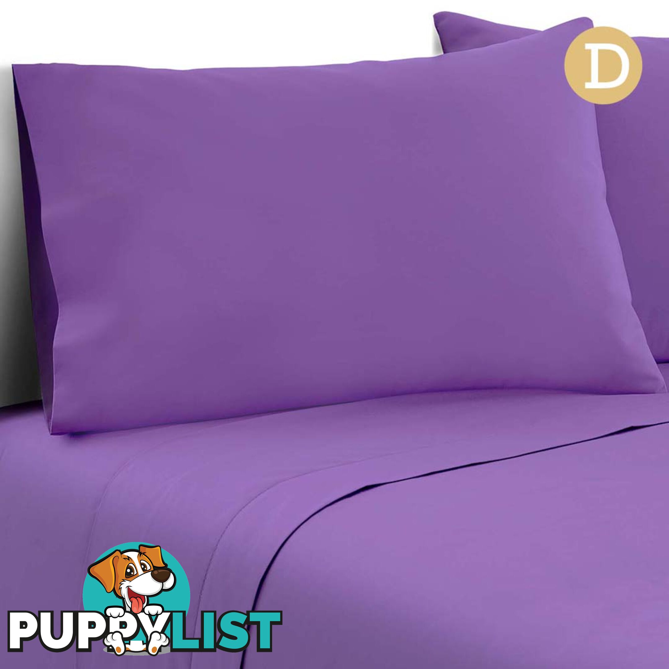 4 Piece Microfibre Sheet Set Double_ÑÐ Purple