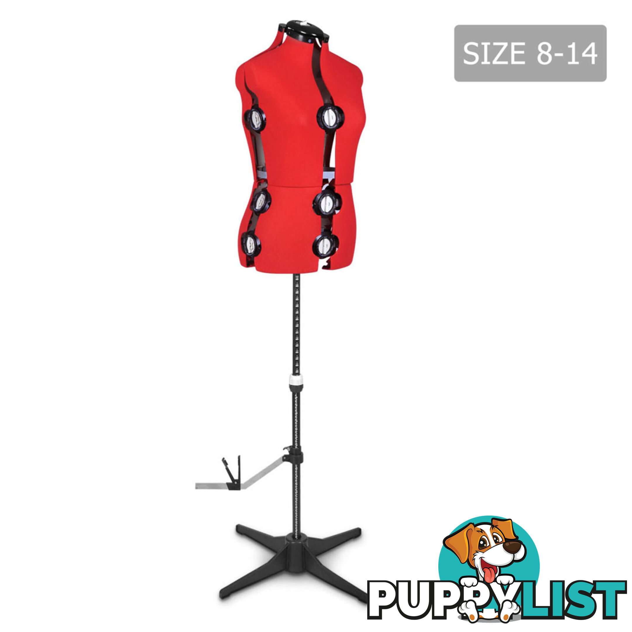 Adjustable Dressmaking Mannequin SZ8-14 - Red