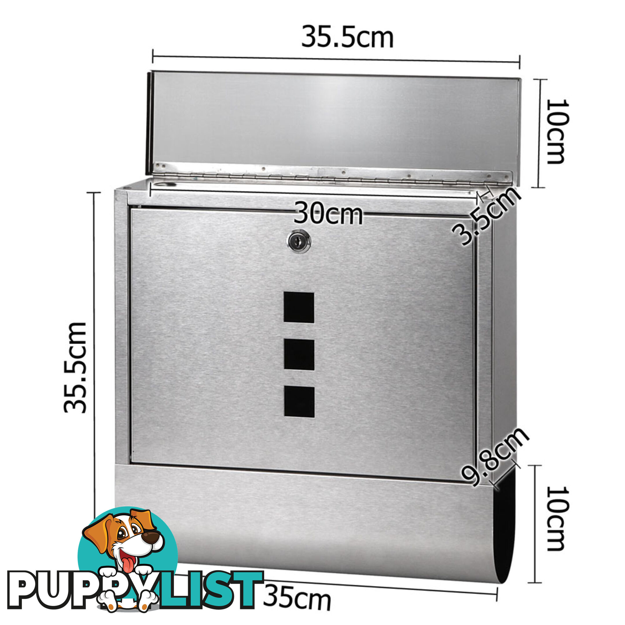 Stainless Steel Wall Mount Mail Letter Box