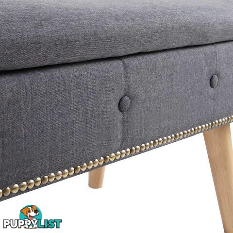 Linen Fabric Storage Ottoman _ÑÐ Grey