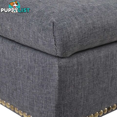 Linen Fabric Storage Ottoman _ÑÐ Grey