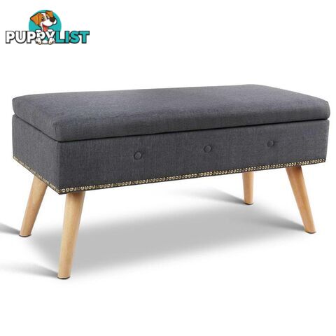 Linen Fabric Storage Ottoman _ÑÐ Grey